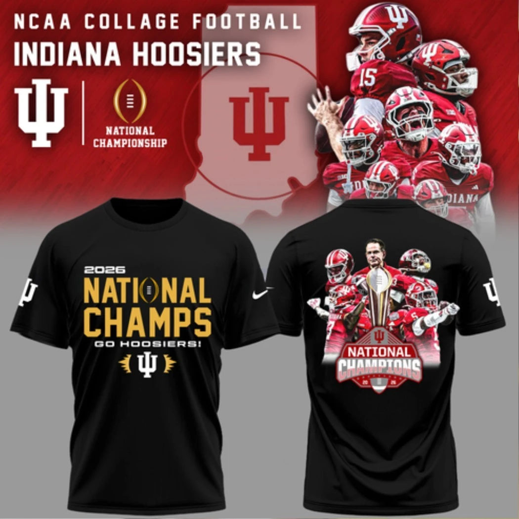 Nice We’re Champions IU Hoosiers Football College Football Playoff National Champions Logo Shirt