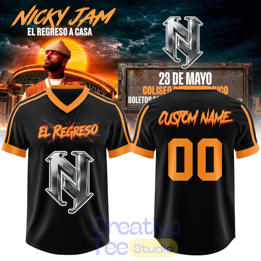 Nicky Jam El Regreso a Casa Concert 2026 Customize Football Jersey