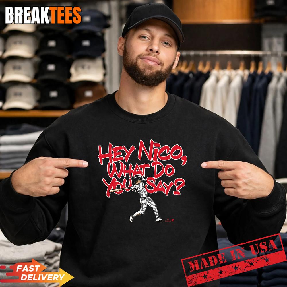 Nico Hoerner What Do You Say Chicago Baseball Shirt