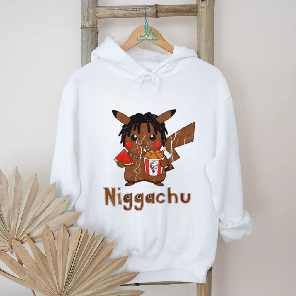 Niggachu Cartoon Mascot Fried Chicken Graphic T Shirt