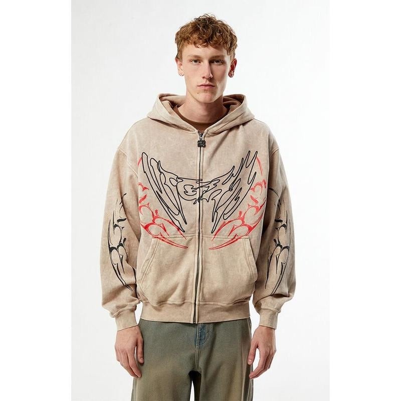 Nightlab Men's Night Moon Full Zip Hoodie T-Shirts, Sweatshirt | PodTeesHub.com