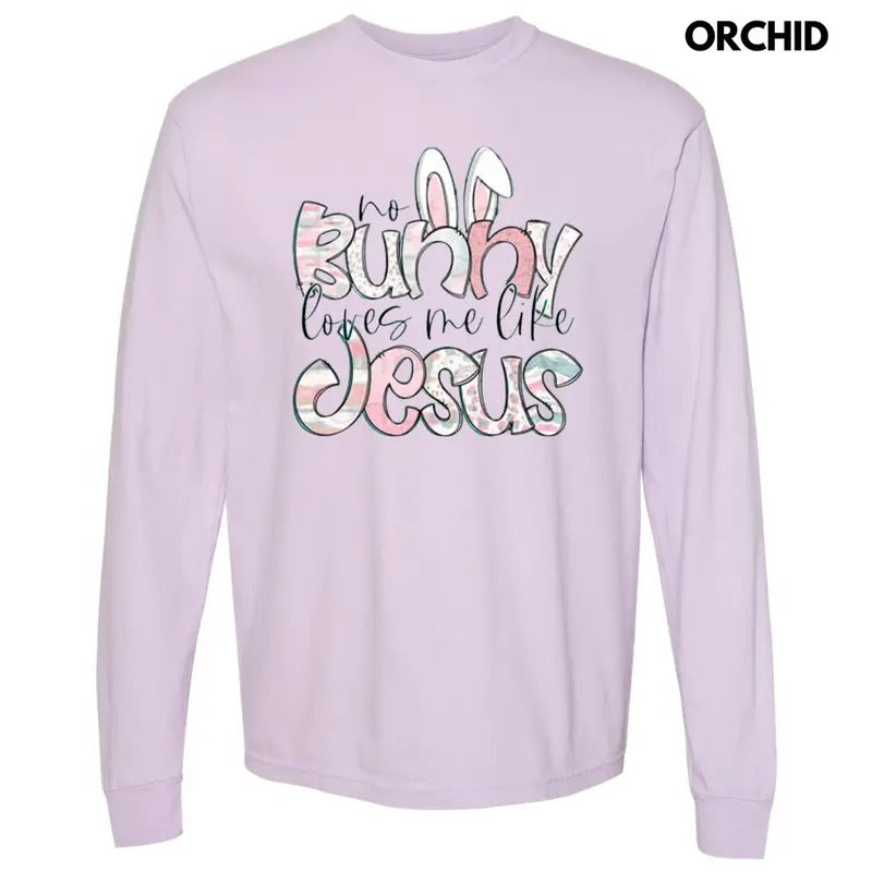 No Bunny Loves Me Long Sleeve Comfort Colors T-Shirt Hoodie, Sweatshirt | PodTeesHub.com