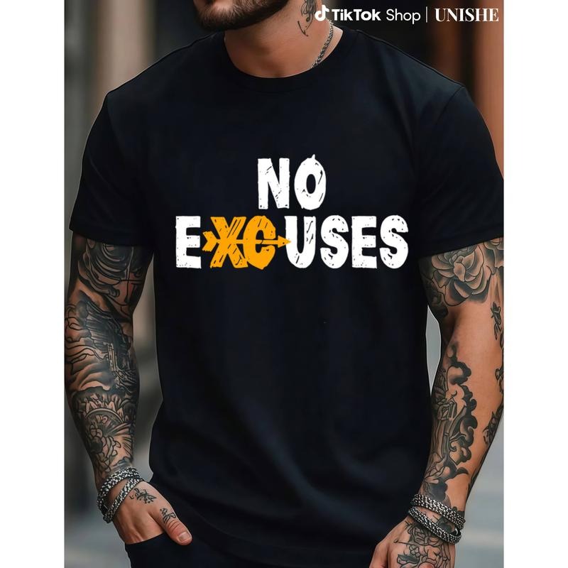 No Excuses Running Cotton Tee - Comfortable Classic Fit, Slight Stretch Fabric Hoodie, Sweatshirt | PodTeesHub.com