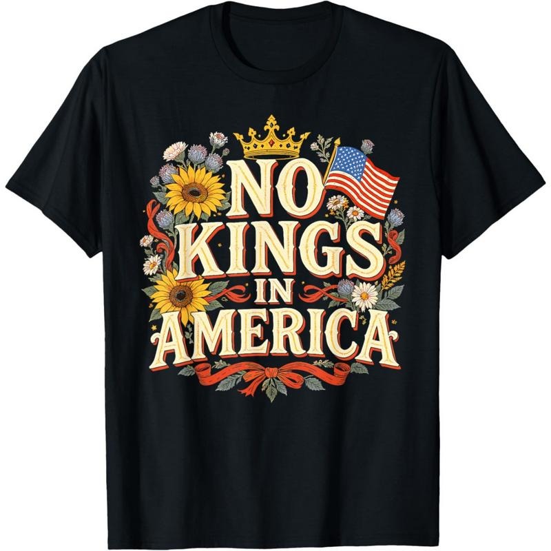 No Kings in America Liberty Pride Artwork T-Shirt Hoodie, Sweatshirt | PodTeesHub.com