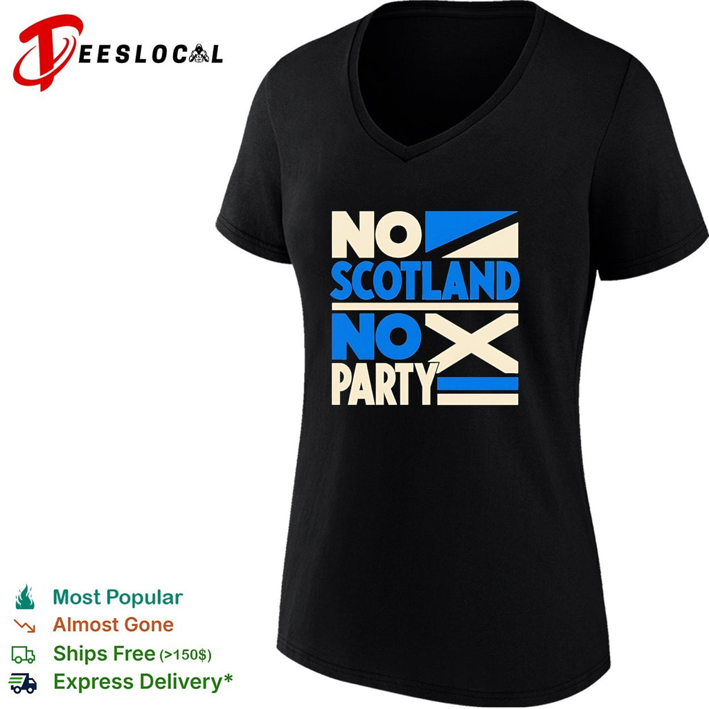 No Scotland No Party Scottish Football retro shirt