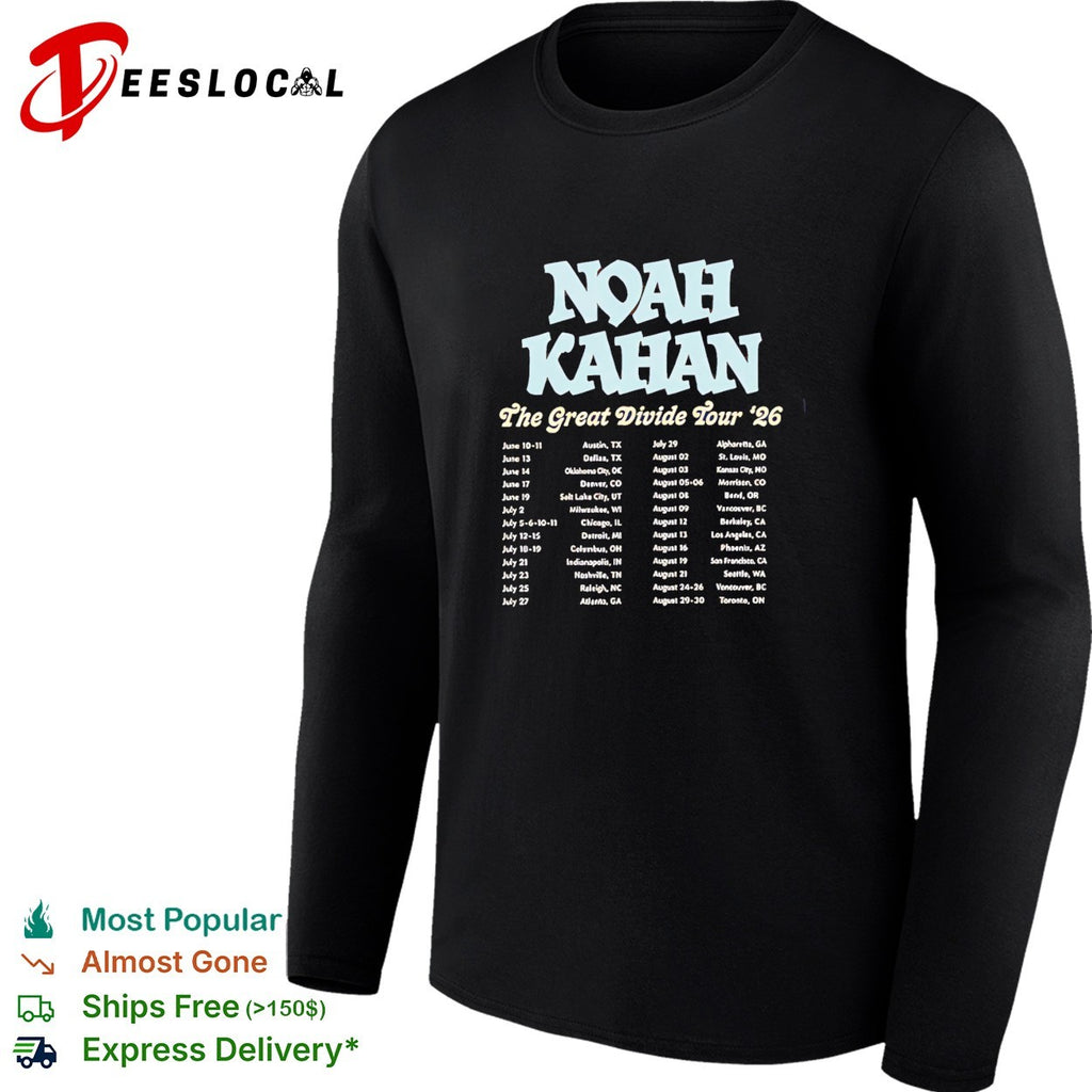 Noah Kahan The Great Divide Tour 2026 tour dates shirt