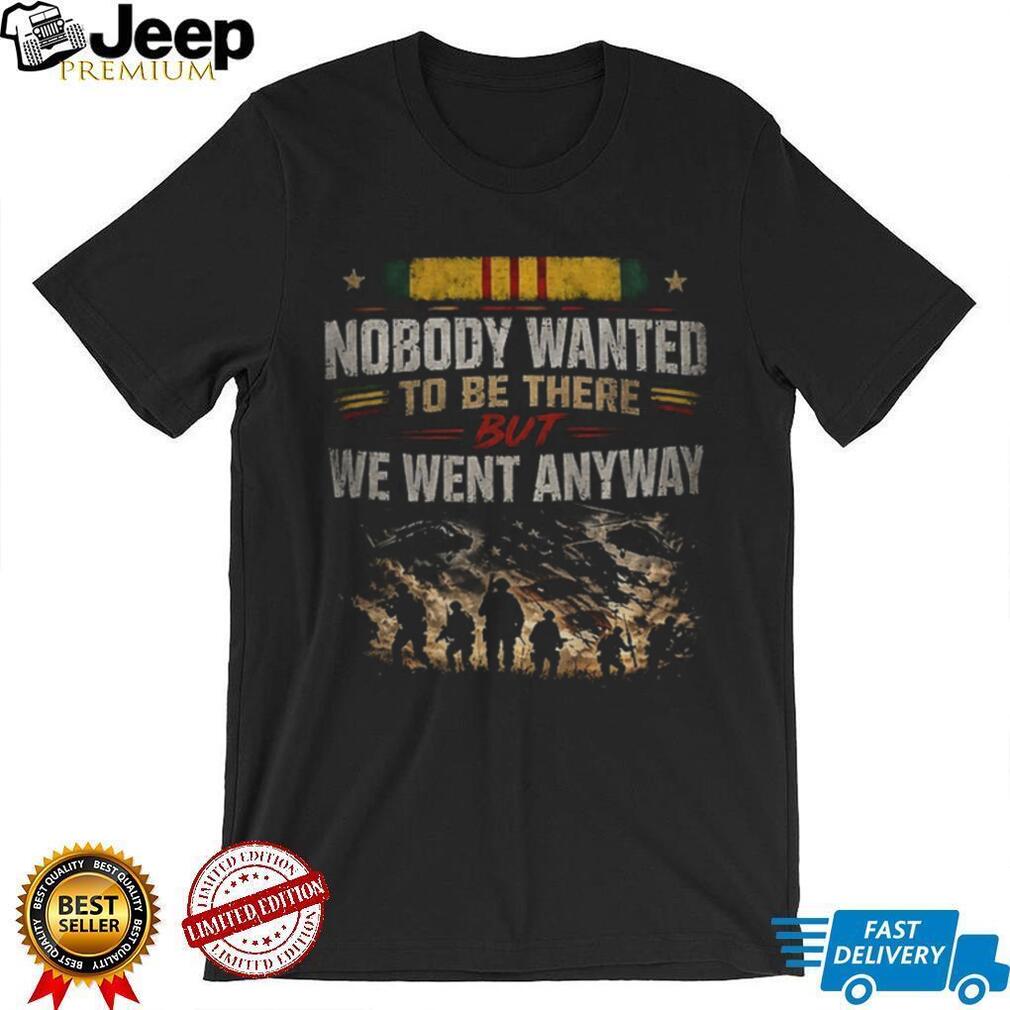 Nobody wanted to be there but we went anyway American flag shirt