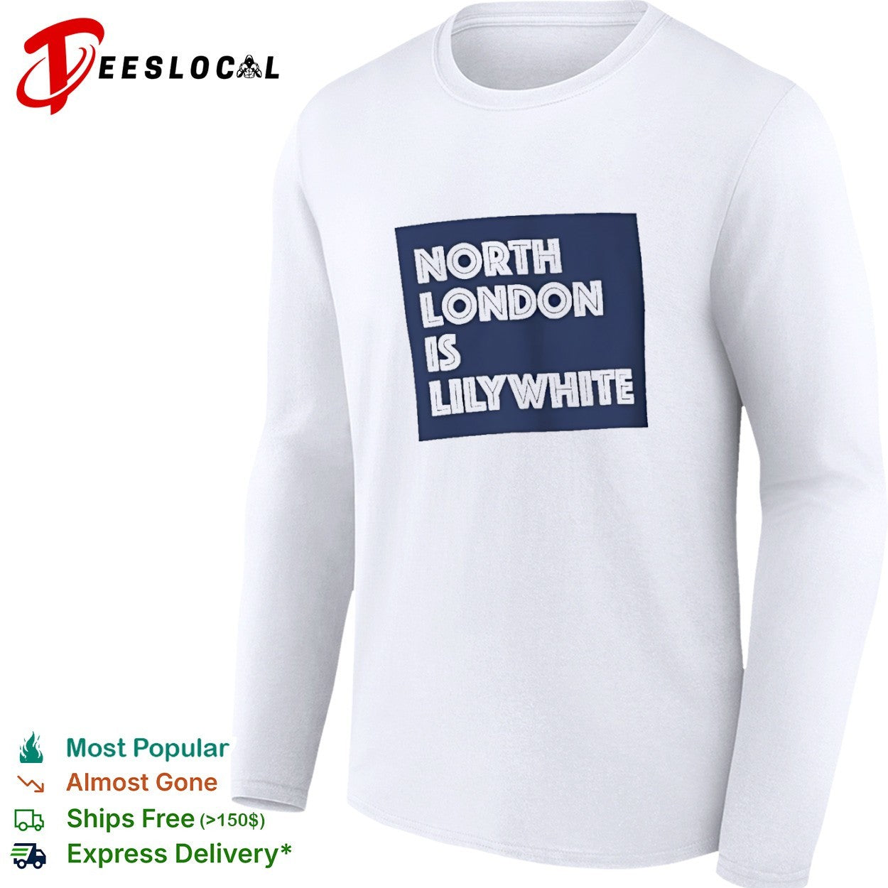North London is Lilywhite Tottenham Hotspur Football Club shirt