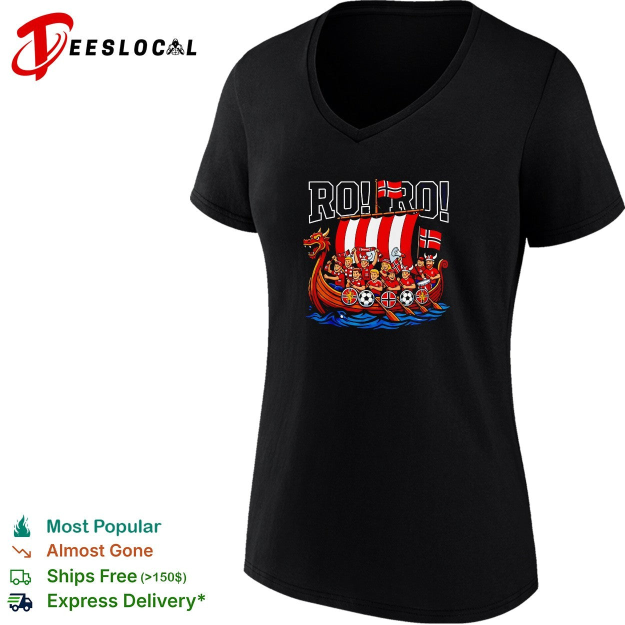 Norway Ro Ro Viking ship soccer fans shirt