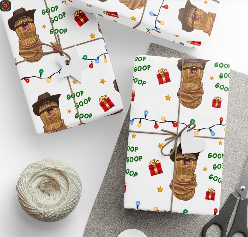 [Not in time for Christmas] - The Burnt Peanut GOOP Gift Wrapping Paper Funny Burnt Peanut Gamer Gift Wrap Eco Friendly...