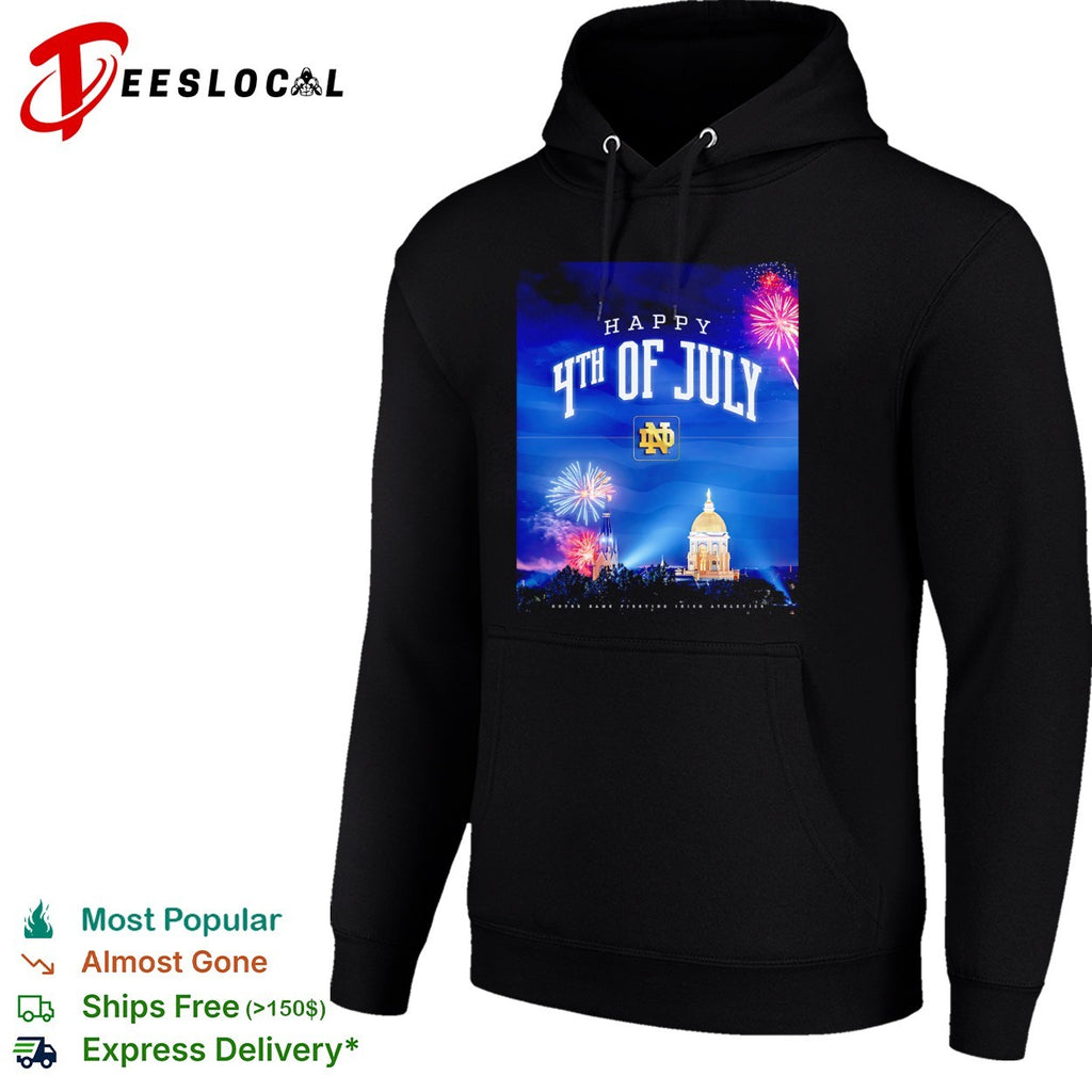 Notre Dame Fighting Irish happy 4th of July fireworks shirt