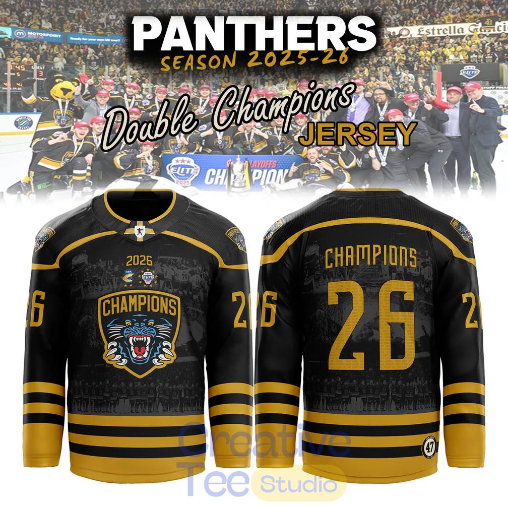 Nottingham Panthers 2026 Double Champions Hockey Jersey