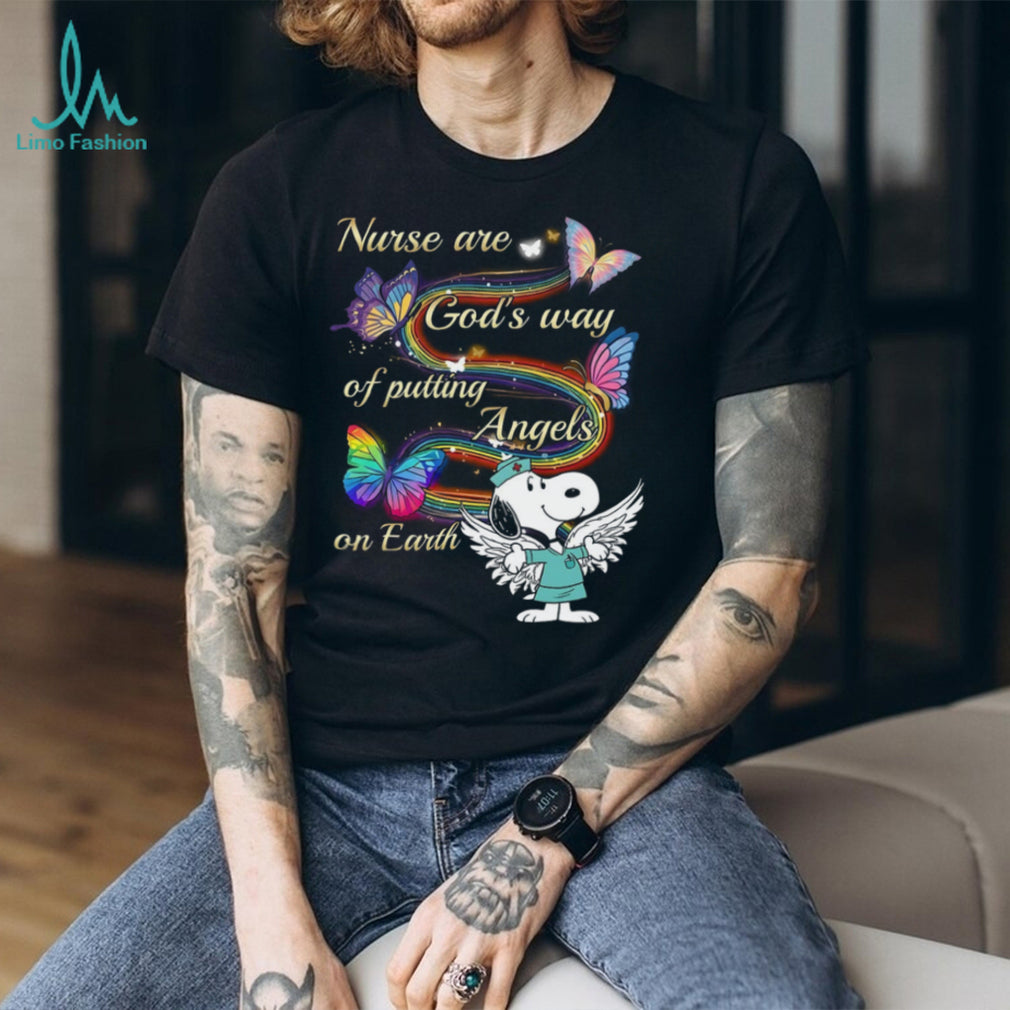 Nurse God Way Of Putting Angels On Earth Butterfly Shirt