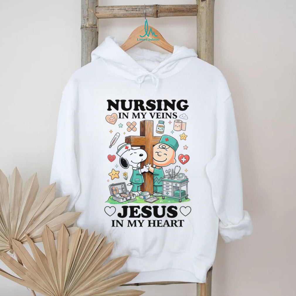 Nursing In My Veins Jesus In My Heart Faith Medical Shirt
