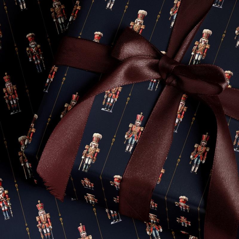 Nutcracker Wrapping Paper Holiday Gift Wrap Nutcracker Gift Wrap Elegant Christmas Gift Wrap Christmas Wrapping Paper...
