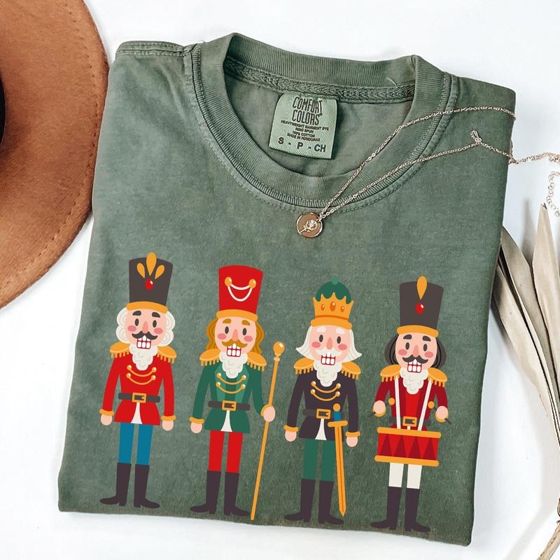Nutcrackers, Christmas, Classic, Winter, Decorations Tshirt, Christmas Comfort Colors Tshirt, Women's Graphic Tee, Xmas,...