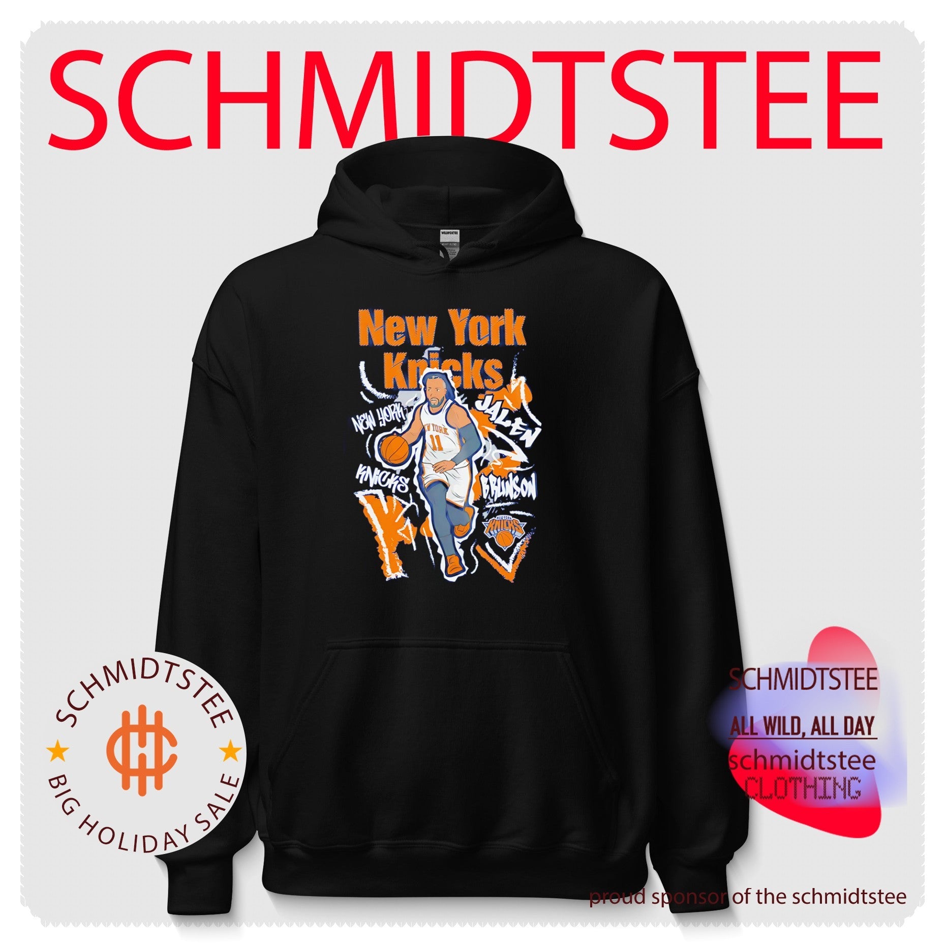 Ny Knicks Jalen Brunson chalked up running pose shirt