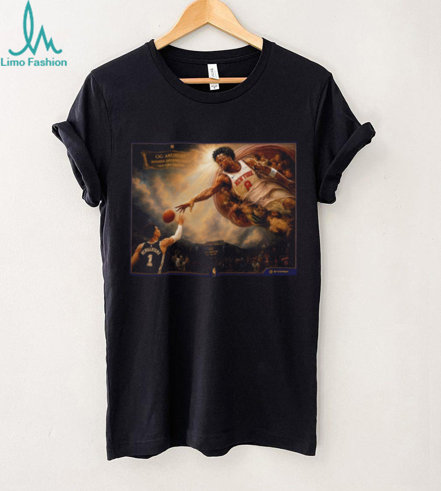 OG Anunoby vs Victor Wembanyama The Creation of Adam Basketball NBA 2026 shirt