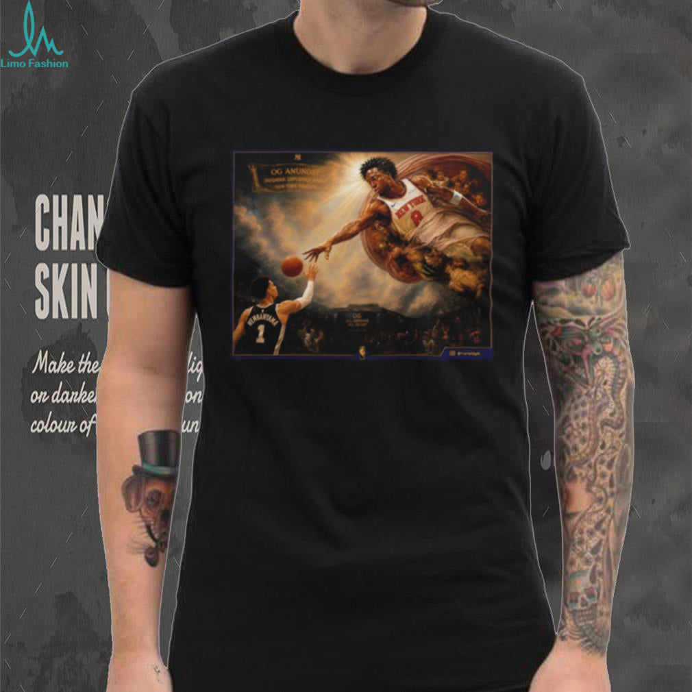 OG Anunoby vs Victor Wembanyama The Creation of Adam Basketball NBA 2026 shirt