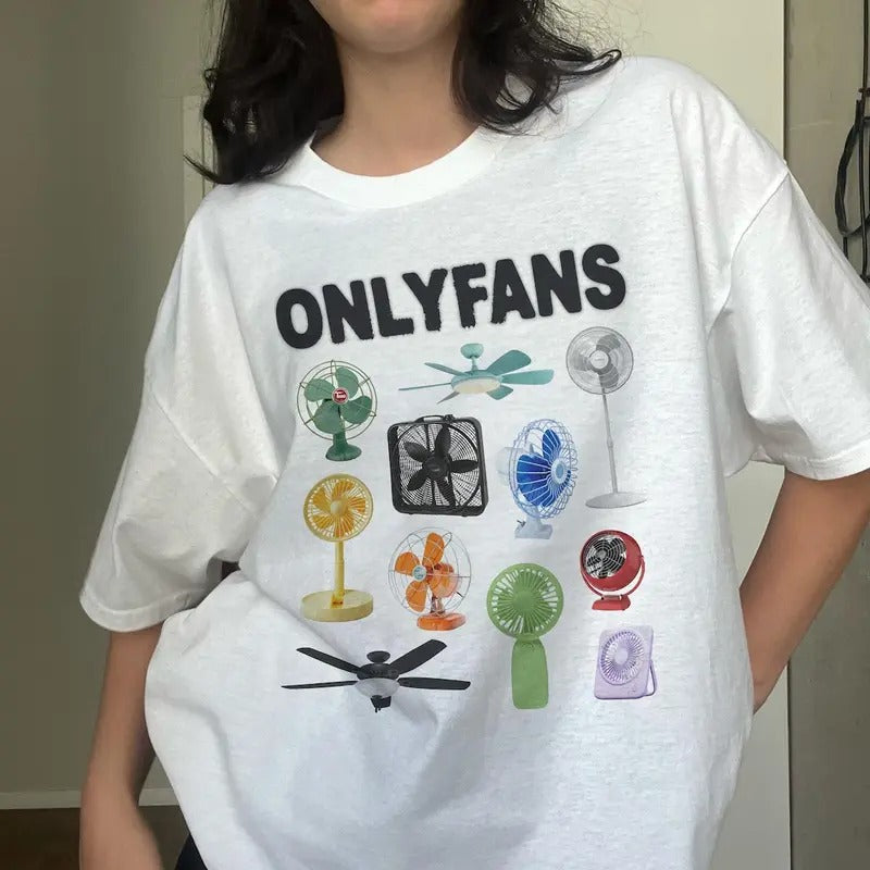 ONLYFANS Cursed T-Shirt, Y2K Tee Funny TShirt, Ironic Twitter Meme Shirts Cotton Polyester Top Womenswear Hoodie, Sweatshirt