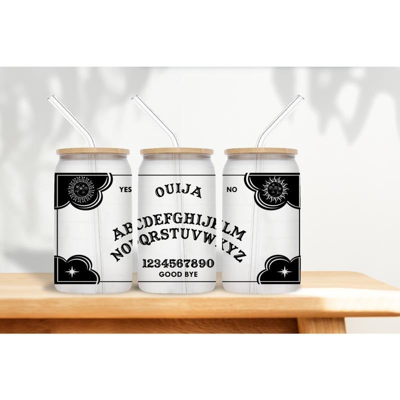 OUIJA Board 16 oz Matte Glass T-Shirts, Hoodie, Sweatshirt | PodTeesHub.com