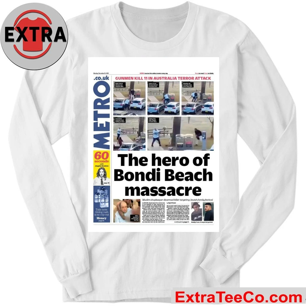 Official Ahmed al-Ahmed is the hero featured on the newspaper’s front page, who bravely disarmed one of the gunmen during the terrorist attack on Bondi Beach, Australia Shirt