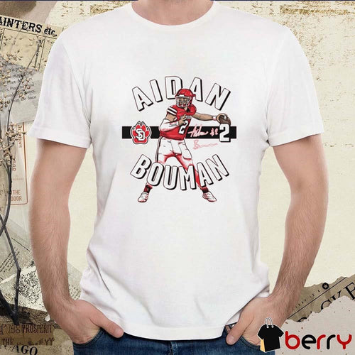Aidan Bouman South Dakota Illustrated Signature Graphic t-shirt