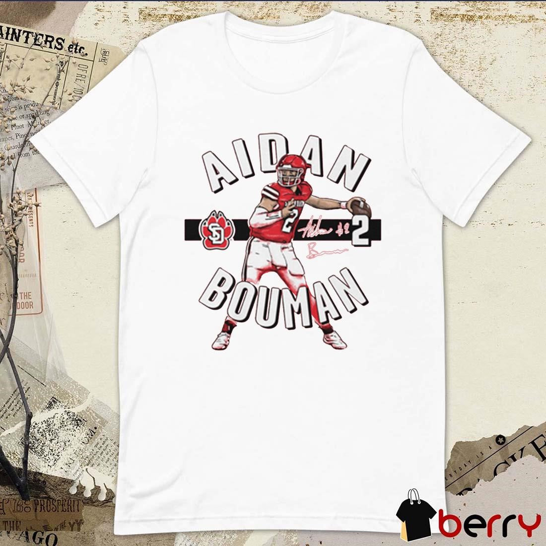 Aidan Bouman South Dakota Illustrated Signature Graphic t-shirt