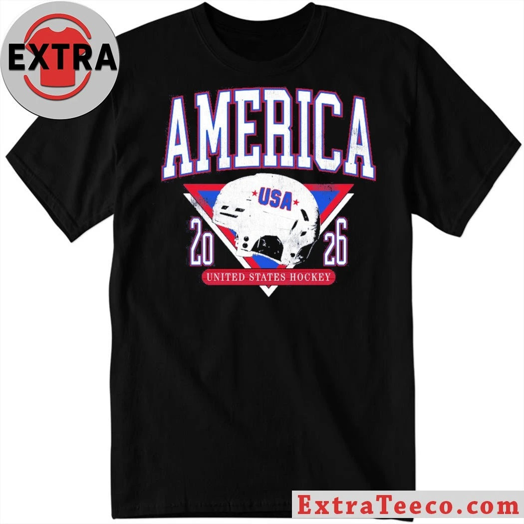 Official America Hockey Helmet United States Hockey Shirt