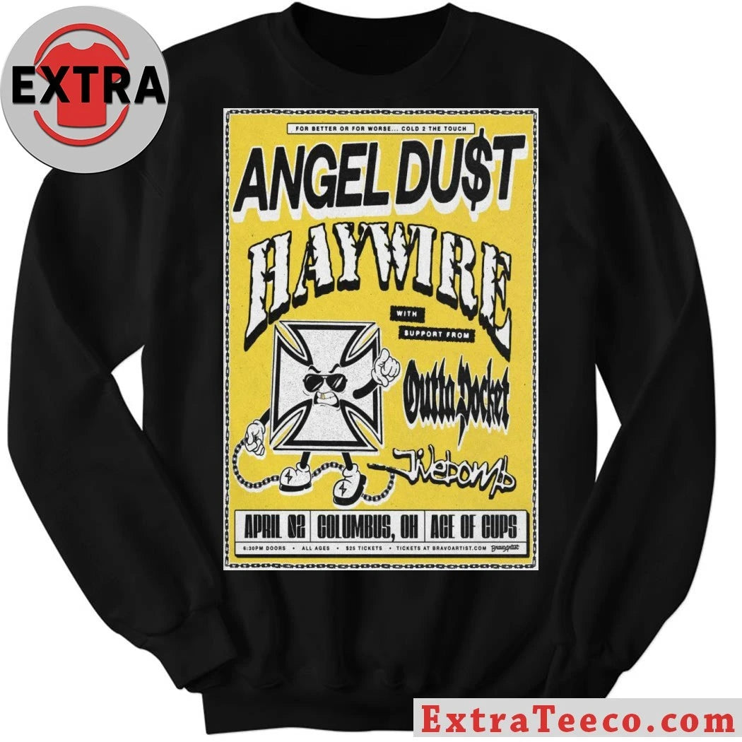 Official Angel Du$t April 2 2026 At Ace Of Cups Show Poster Shirt