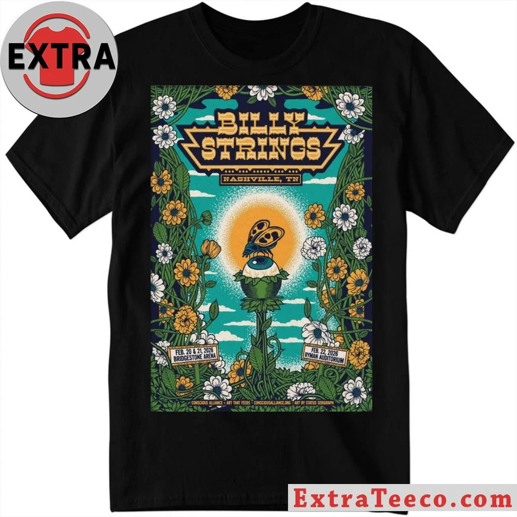 Official Billy Strings Feb 20-21 2026 Nashville TN Poster Shirt