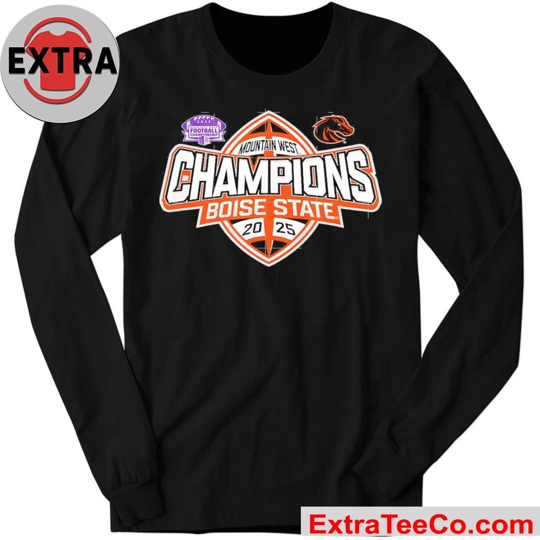 Official Boise State Broncos Mountain West Championship 2025 Football Logo Shirt