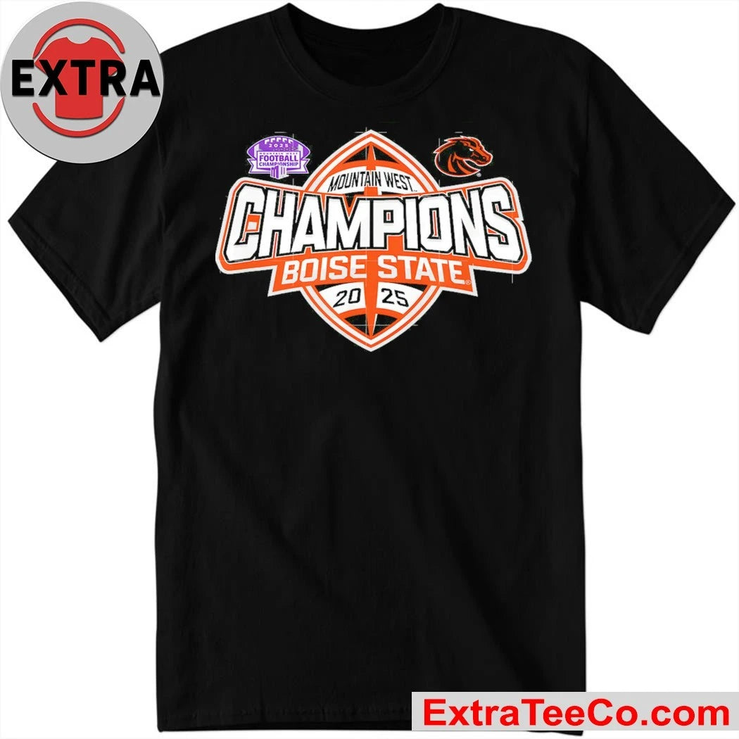 Official Boise State Broncos Mountain West Championship 2025 Football Logo Shirt