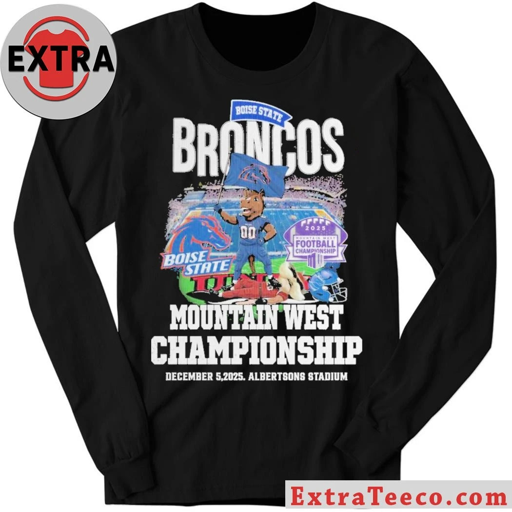 Official Boise State Broncos Mountain West Conference Championship December 5 2025 Albertsons Stadium Beat UNLV Shirt