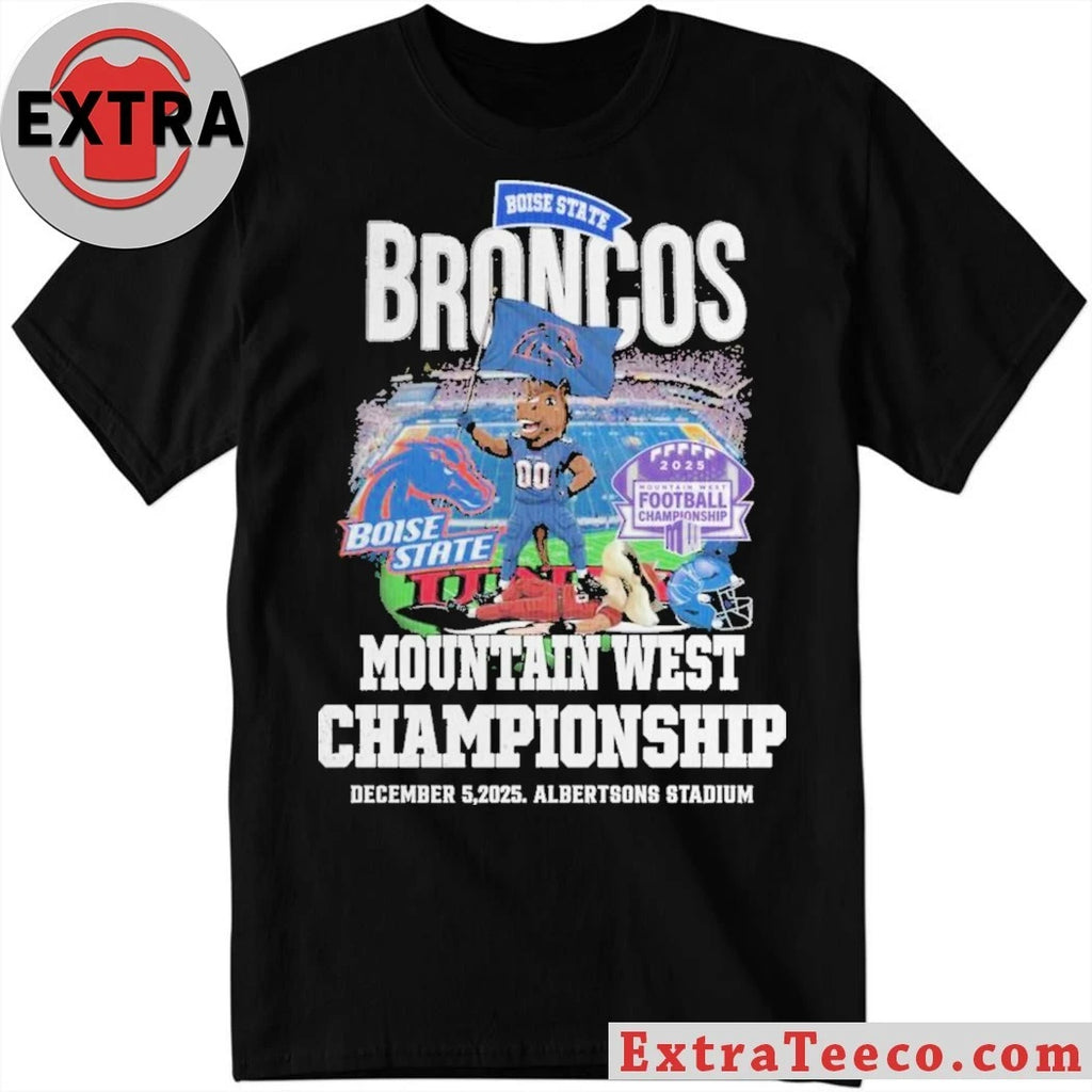 Official Boise State Broncos Mountain West Conference Championship December 5 2025 Albertsons Stadium Beat UNLV Shirt