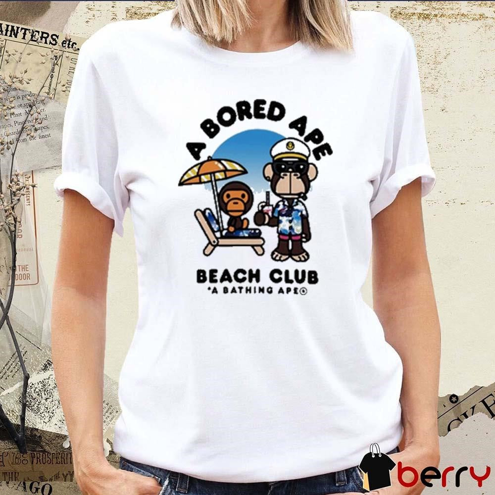 Bored Ape Yacht Club A Bored Ape Beach Club A Bathing Ape t-shirt