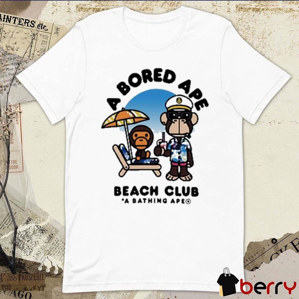 Bored Ape Yacht Club A Bored Ape Beach Club A Bathing Ape t-shirt