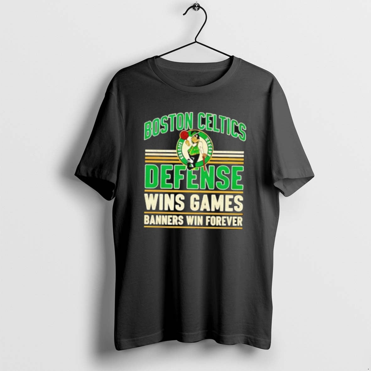 Official Boston Celtics Defense Wins Games Banners Win Forever T-Shirts, Hoodie, Sweatshirt | PodTeesHub.com