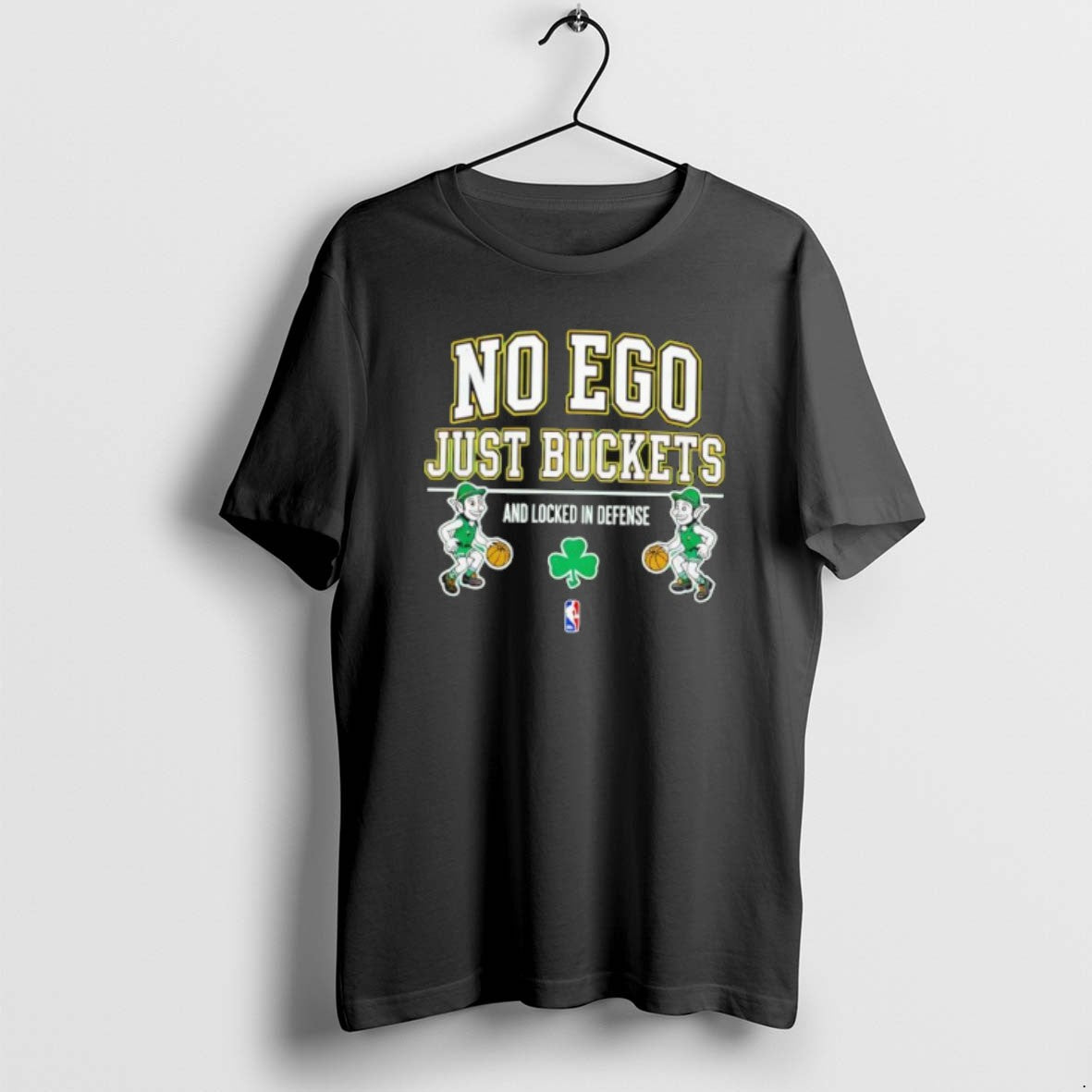 Official Boston Celtics No Ego Just Buckets And Locked In Defense T-Shirts, Hoodie, Sweatshirt | PodTeesHub.com