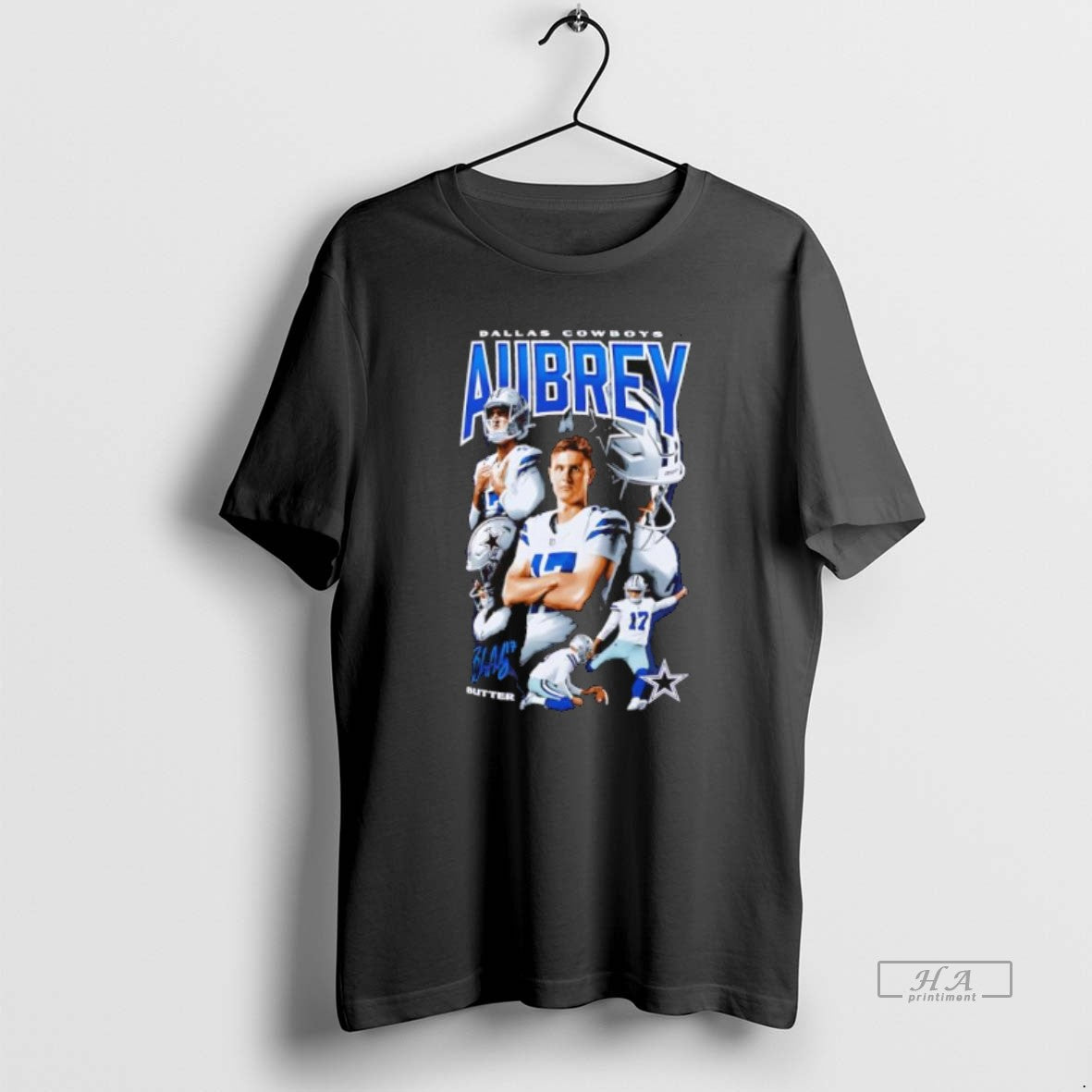 Official Brandon Aubrey Dallas Cowboys Graphic Collage T-Shirts, Hoodie, Sweatshirt | PodTeesHub.com