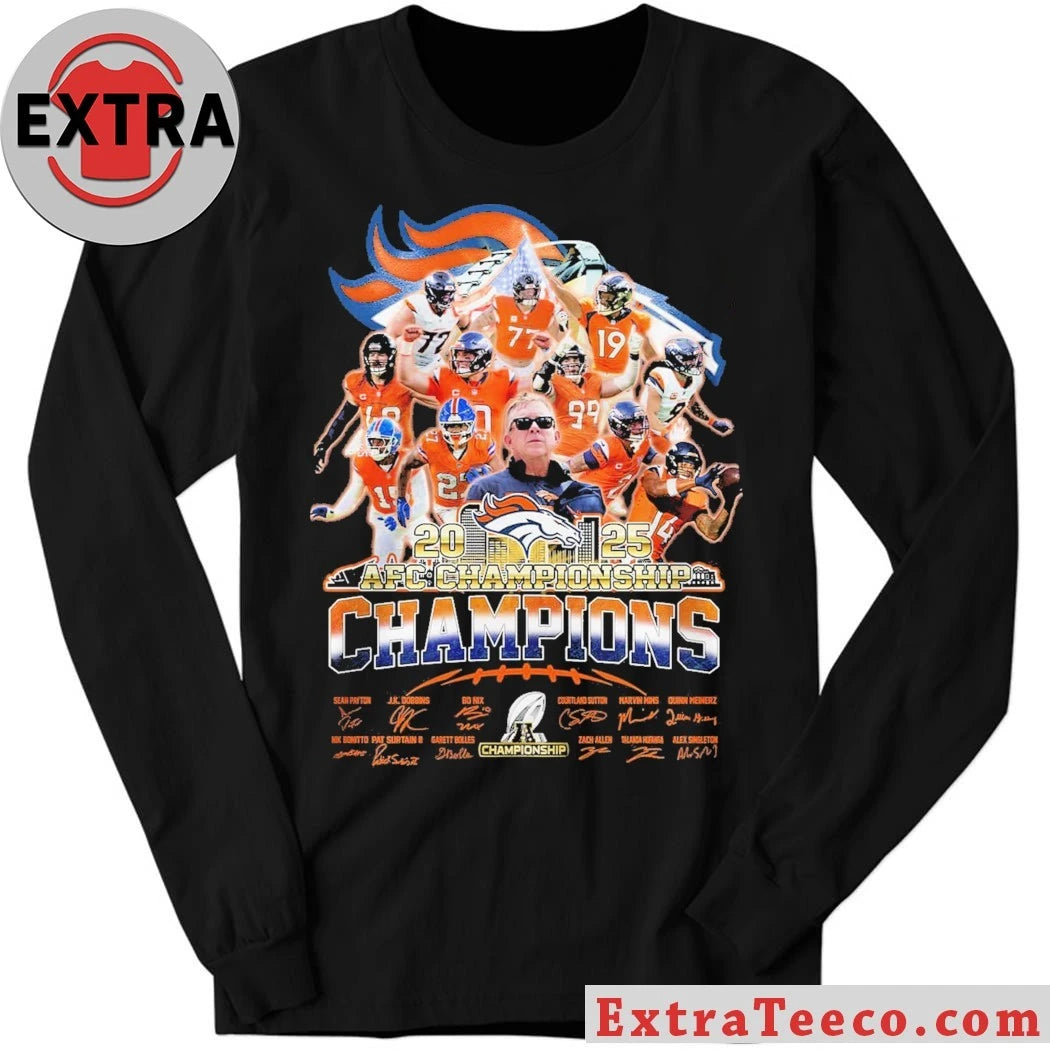Official Broncos 2025 AFC Championship Champions Signature Shirt