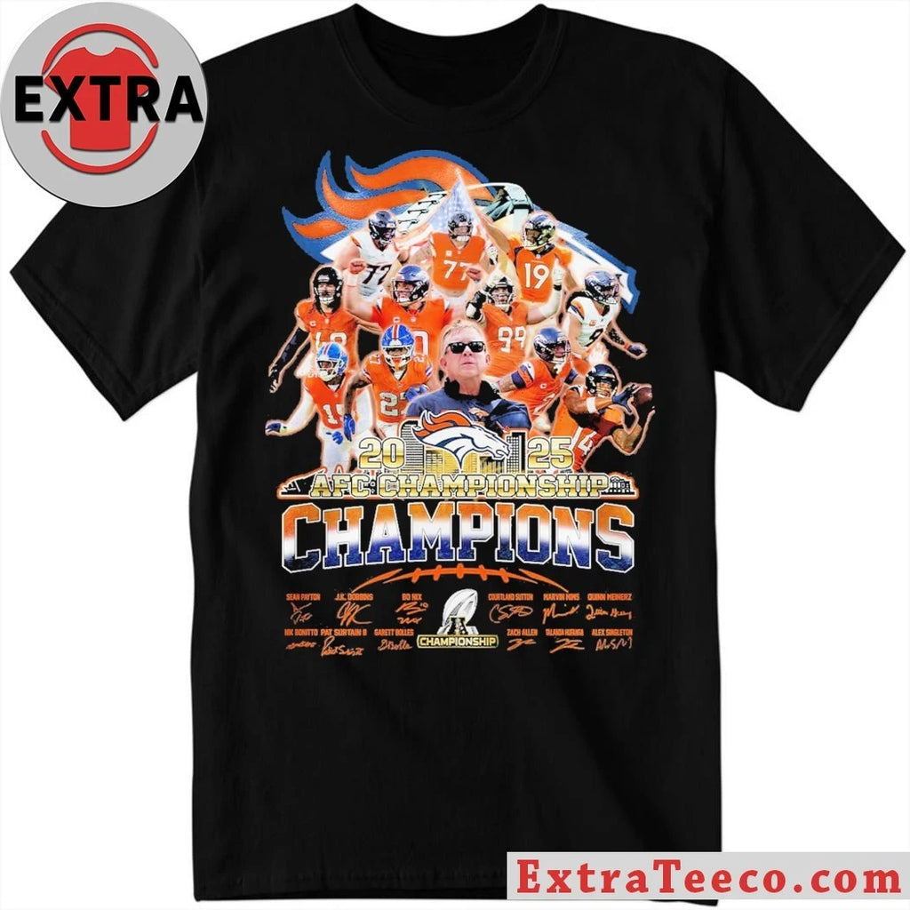 Official Broncos 2025 AFC Championship Champions Signature Shirt