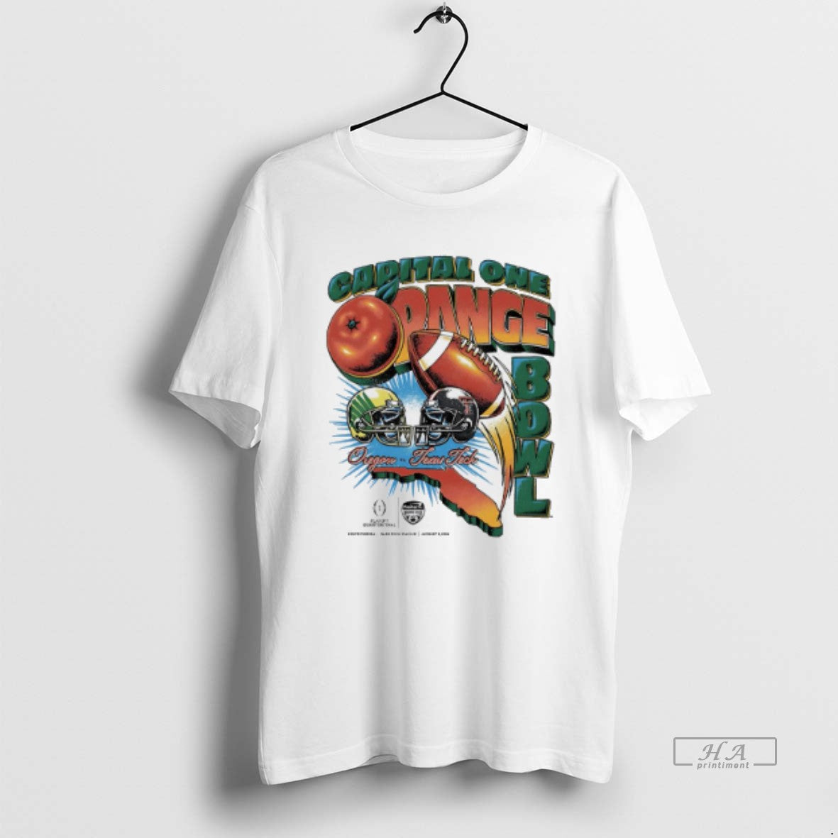 Official Capital One Orange Bowl 2026 Oregon Vs Texas Tech Matchup Vintage T-Shirts, Hoodie, Sweatshirt | PodTeesHub.com