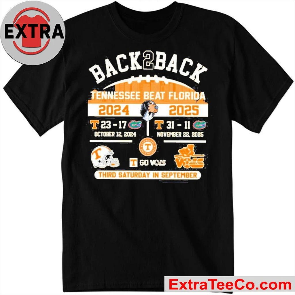 Official Celebrating Tennessee’s back-to-back victory over Florida in the 2024 and 2025 college football seasons Shirt