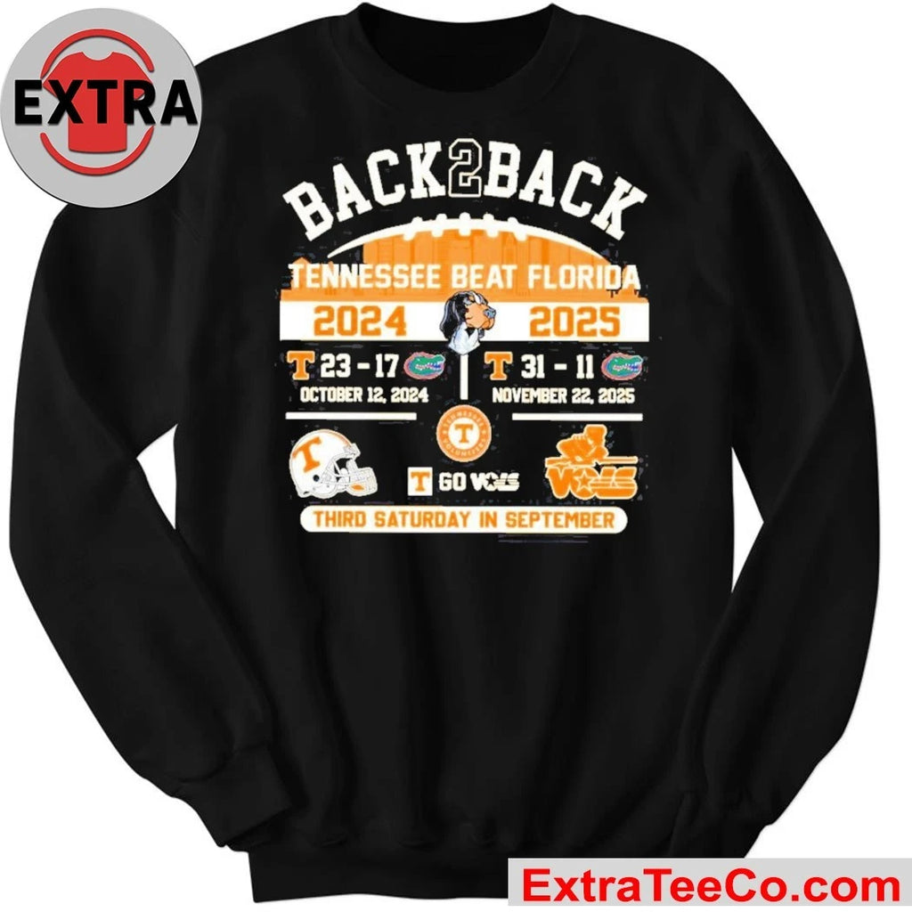 Official Celebrating Tennessee’s back-to-back victory over Florida in the 2024 and 2025 college football seasons Shirt