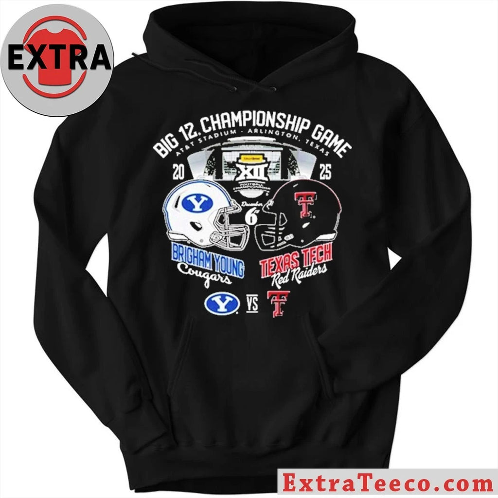 Official Celebrating the 2025 Big 12 Championship Final between the Texas Tech Red Raiders and Brigham Young Cougars T-Shirt