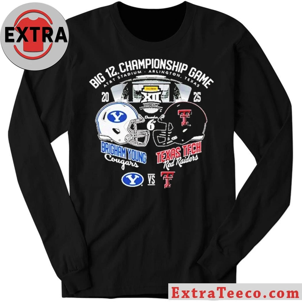Official Celebrating the 2025 Big 12 Championship Final between the Texas Tech Red Raiders and Brigham Young Cougars T-Shirt