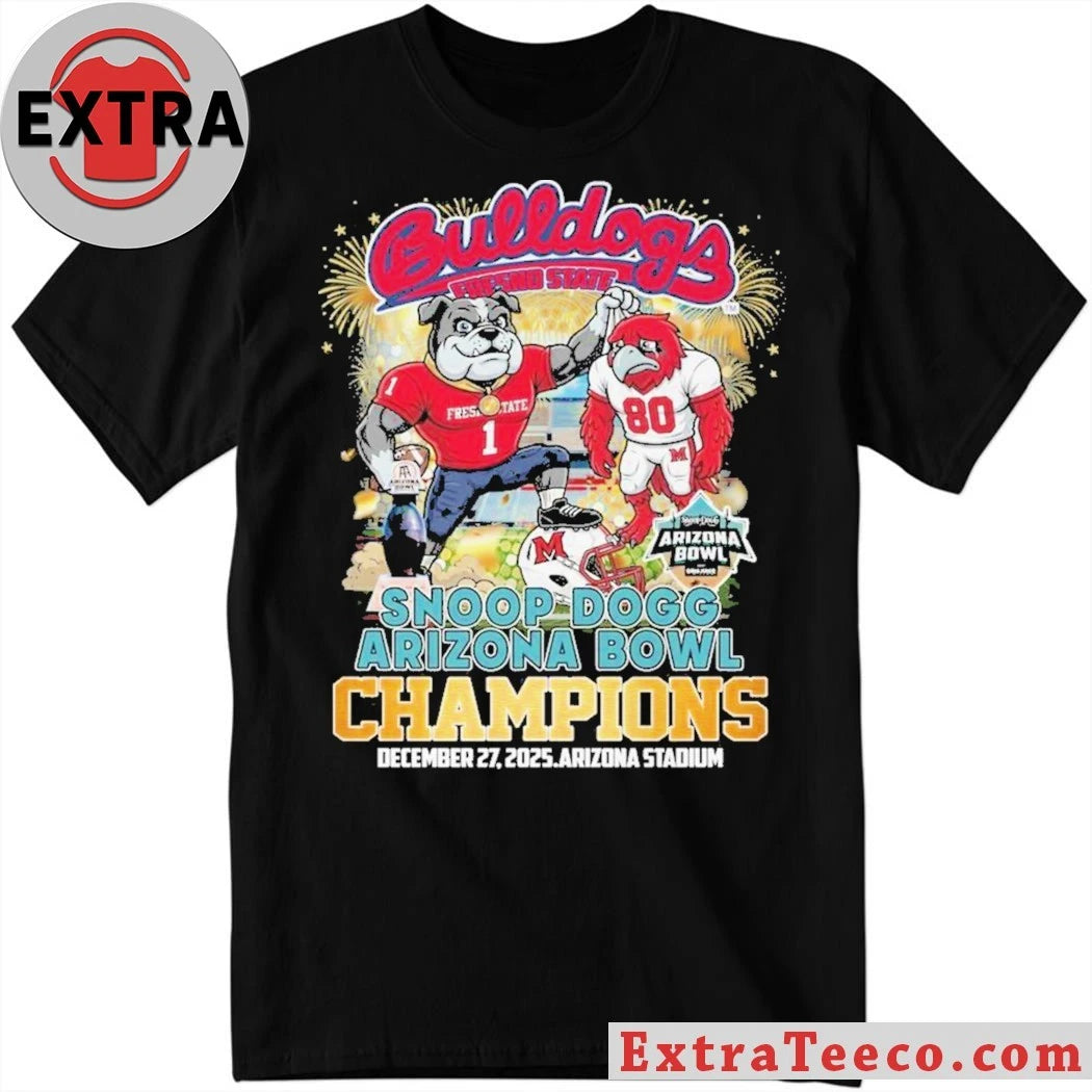 Official Celebrating the Fresno State Bulldogs’ victory at the Snoop Dogg Arizona Bowl on December 27, 2025 Shirt