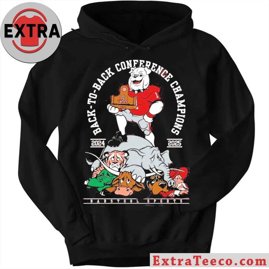 Official Celebrating the Georgia Bulldogs’ back-to-back championships in 2024 – 2025 Shirt