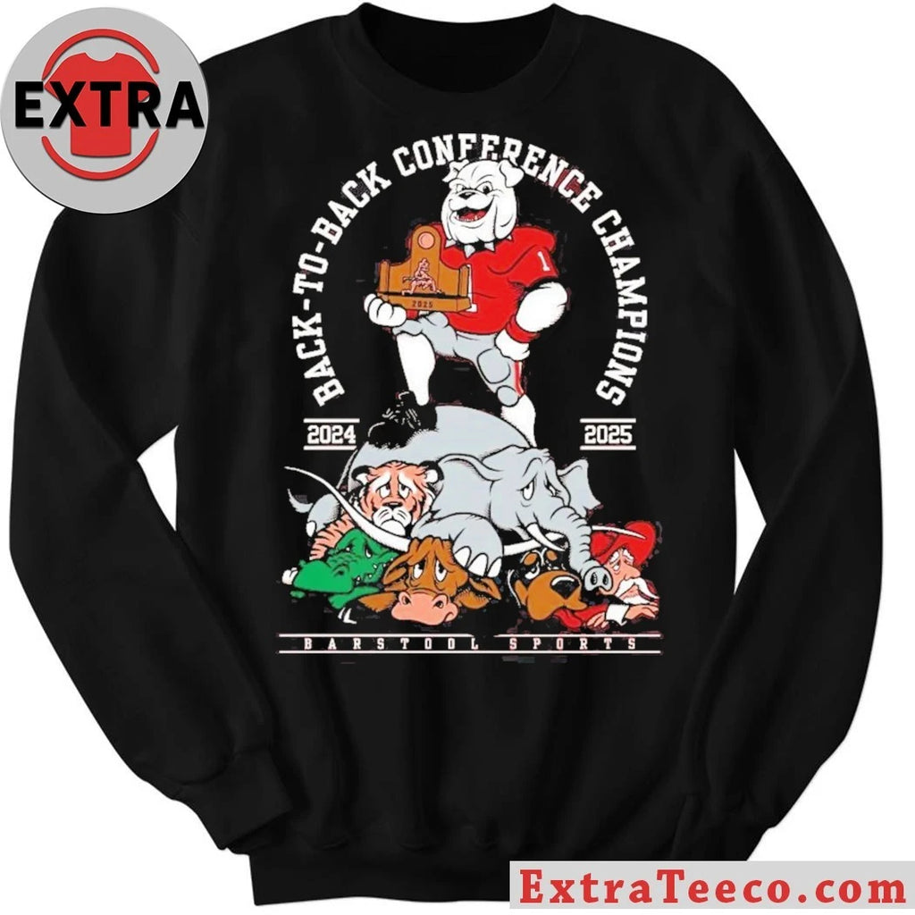 Official Celebrating the Georgia Bulldogs’ back-to-back championships in 2024 – 2025 Shirt